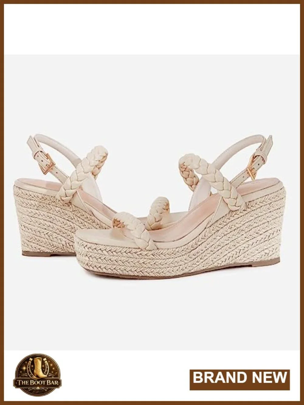 Espadrille Wedge Sandals Platform Braided Open Toe High Heel Ankle Strap Buckle
